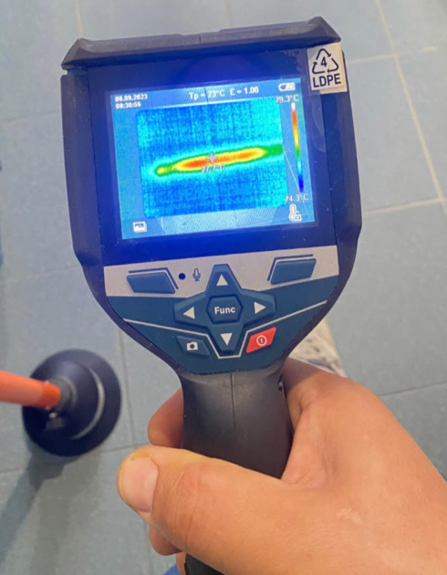 Recherche de fuite par caméra thermique